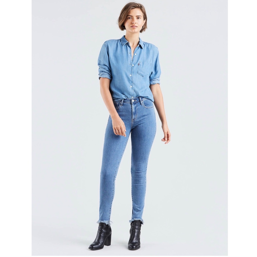 Women’s Levi’s 721 high rise skinny raw hem
